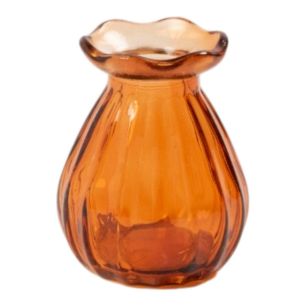 Vase bouteille Sedona orange h8,5 d6,8cm