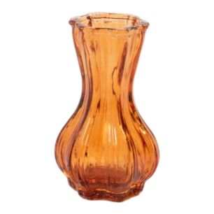 Vase bouteille Tharin orange h10 d6cm