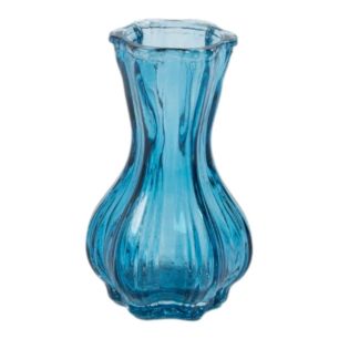 Vase bouteille Tharin bleu h10 d6cm