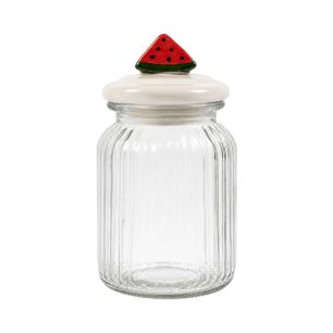 Storage jar watermelon white h21,5 d11cm