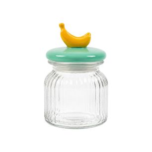 Storage jar cherry white h17 d11cm