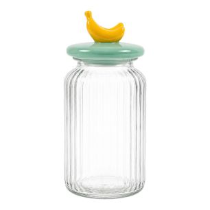 Storage jar banana white h25 d11cm