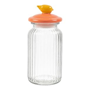 Storage jar lemon orange h25 d11cm