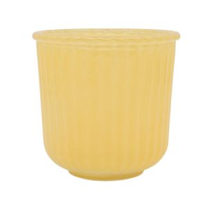 Vase Sten laiteux jaune h13,7 d13,8cm