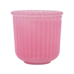 Vase Sten laiteux rose h12 d12,5cm