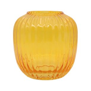Vase Sven jaune h14,5 d8x14cm
