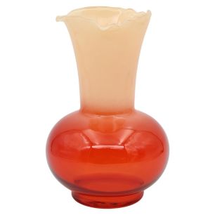 Vase Boaz laiteux pêche melon h22 d12x14,5cm