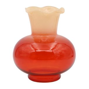 Vase Boaz laiteux pêche melon h19,5 d11,7x17cm
