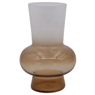 Vase Leon milky white taupe h22,2 d10x14,7cm (cc)