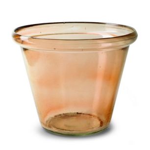 Glaspot 'wes' oranje h23 d29 cm