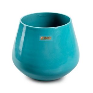 Zzing pot 'trimble' blauw h14 d16 cm