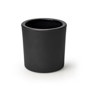 Cilinder 'heavy' mat zwart h10 d10 cm 