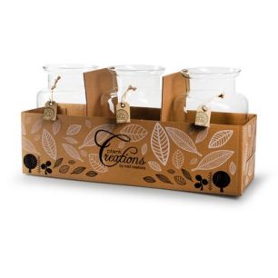 Eco vase 'nobles' h25 d17 cm in tray