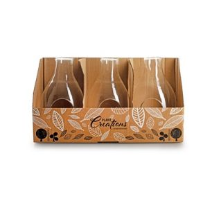 Eco vase 'brave' in tray h31 d18 cm