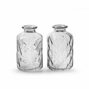 Bottlevase 2-ass. 'tango' h10 d6 cm