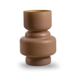 Eco vase 'slide' matt sand h25 d17 cm