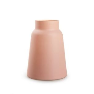 Eco vase 'tommy' mat pink h23 d17 cm 