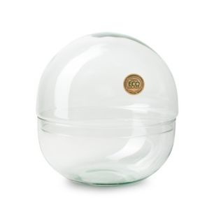 Eco bowl with lid 'biodome L' with hole h28 d28 cm