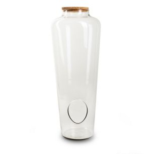 Vase with hole and cork 'gisou' h50 d19 cm