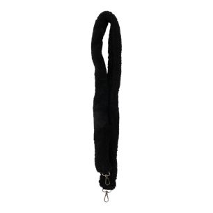 Phone Cord sheepskin black (ovies aries) 120cm