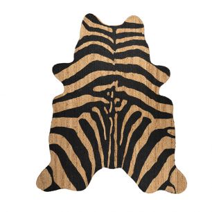 jute Teppich kuh form zebra 145x160cm*