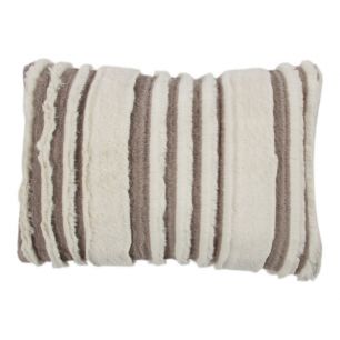 Cushion stripe 2 colour taupe 40x60cm