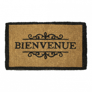 coir doormat handmade bienvenue 75cm