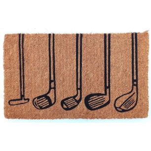 Deurmat Kokos handgeweven golf clubs 75cm