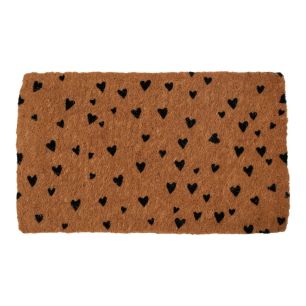 Paillasson en coco cœurs partout 75cm