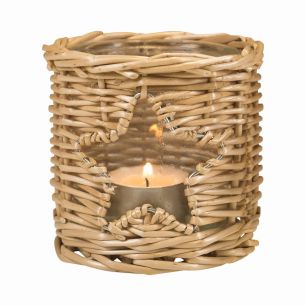 rotan windlicht ster 9cm