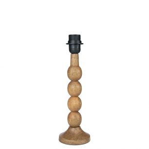 pied de lamp billes de bois de manguier 30cm