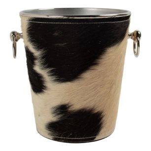 seau à champagne vache noir/blanc