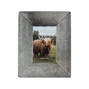 cadre photo vache renflement gris 15x10cm