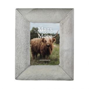 cadre photo vache renflement gris 18x13cm