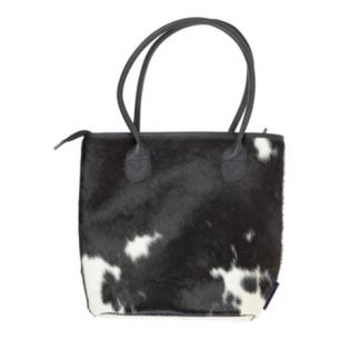 sac à main vache noir/blanc 30cm*