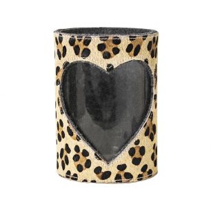 *windlicht kuh herz leopard 20cm*