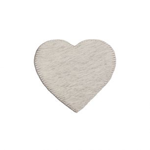 dessous de verre peau de vache coeur gris 14cm