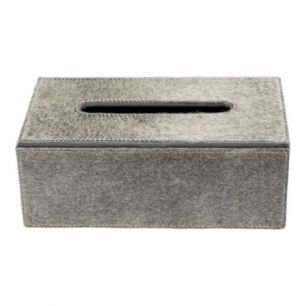 boîte à mouchoirs vache gris 25x14x9cm