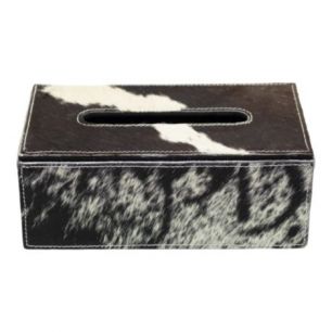 tissue box cow black/white 25x14x9cm(bos taurus taurus)