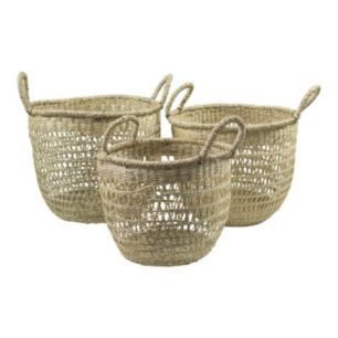 seagrass basket natural (set of 3)*