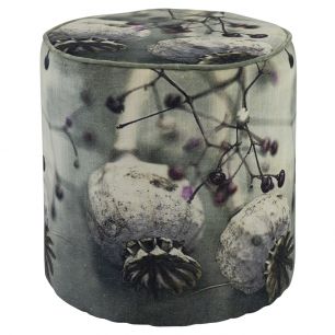 hocker samt mohn 40x40x45cm*