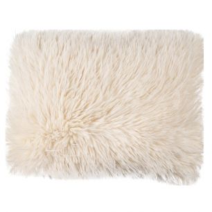 cushion teddy long hair all over off white 35x45cm