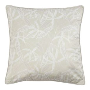 Cushion botanical leafs beige 45x45cm