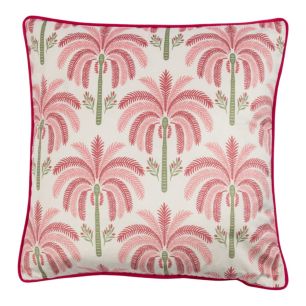 Cushion velvet palmtree pink 45x45cm