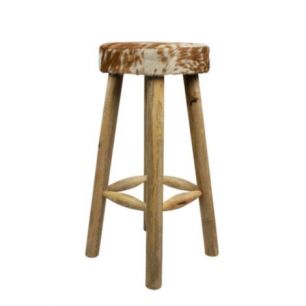 tabouret de bar vache brun/blanc 75cm 