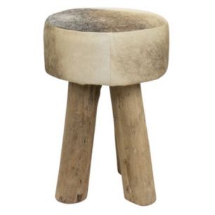 tabouret vache gris rond 45cm