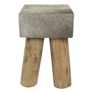 tabouret vache gris carré 45cm