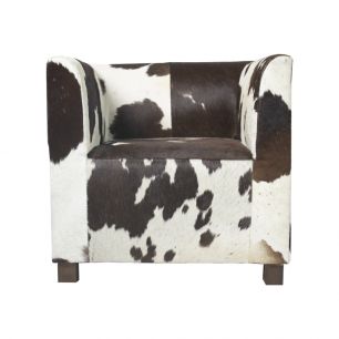 chair club cow dark brown/white 73cm (pallet) (bos taurus taurus)