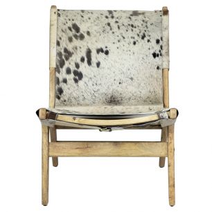 chair relax cowhide brown/white (self-assembly) (bos taurus taurus)