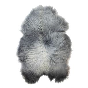 peau mouton islande gris argenté sommet 100-110cm